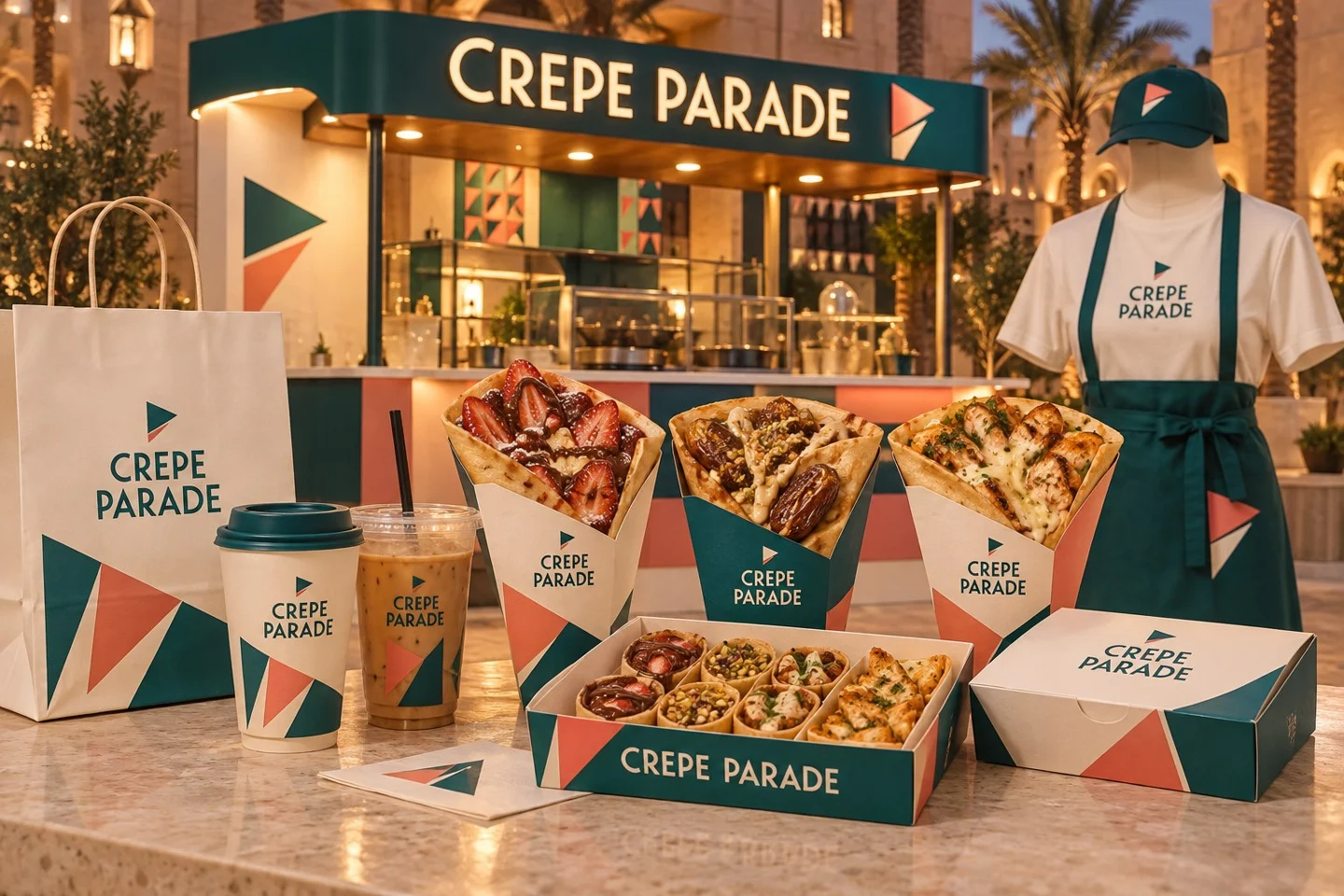 CREPE PARADE complete brand concept