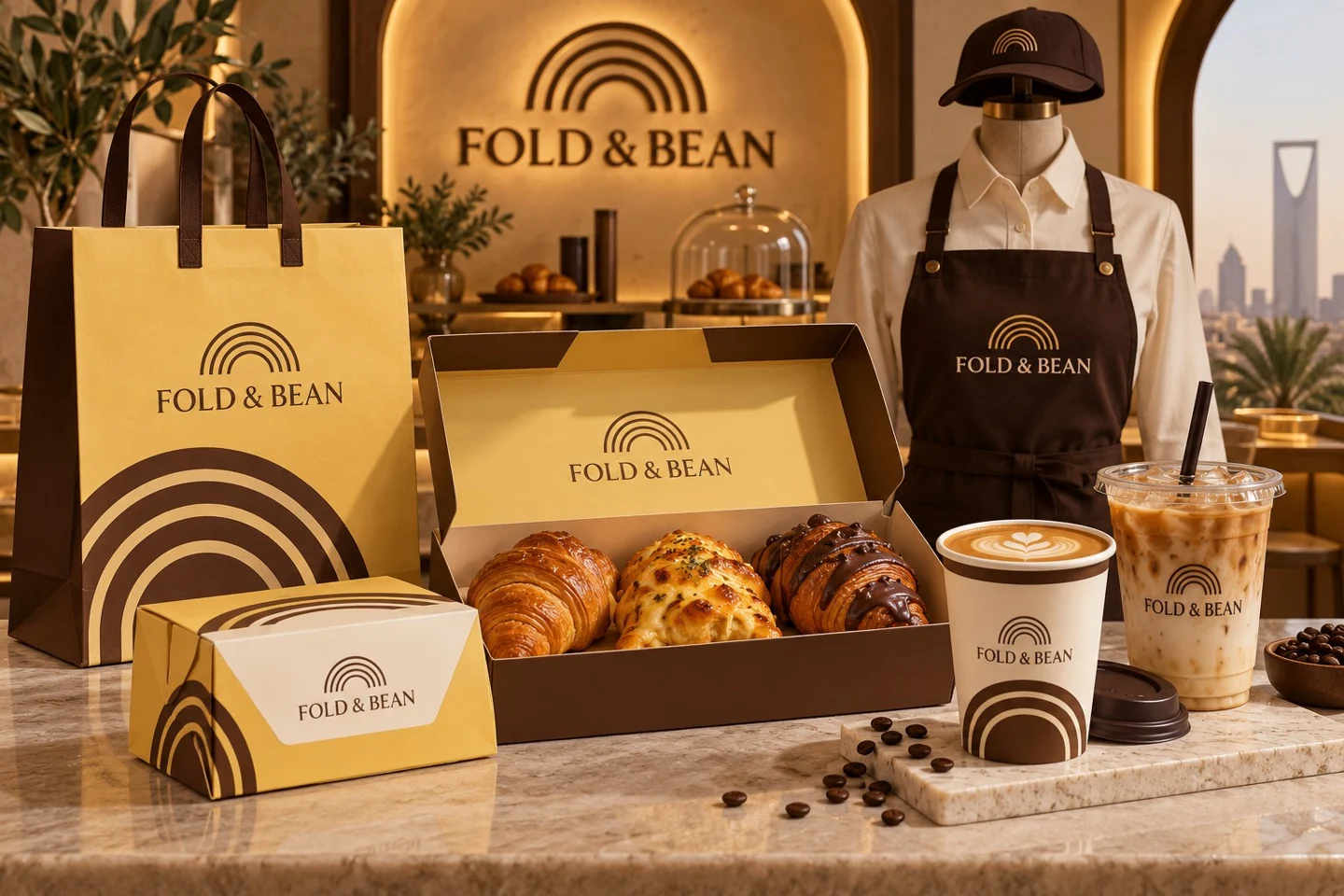 FOLD & BEAN complete brand concept